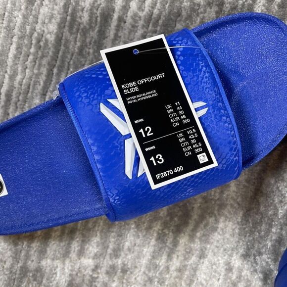 Nike Kobe Offcourt Slide Shoes Mens Size 12 Hyper Royal White Sandals IF2870 main image 9